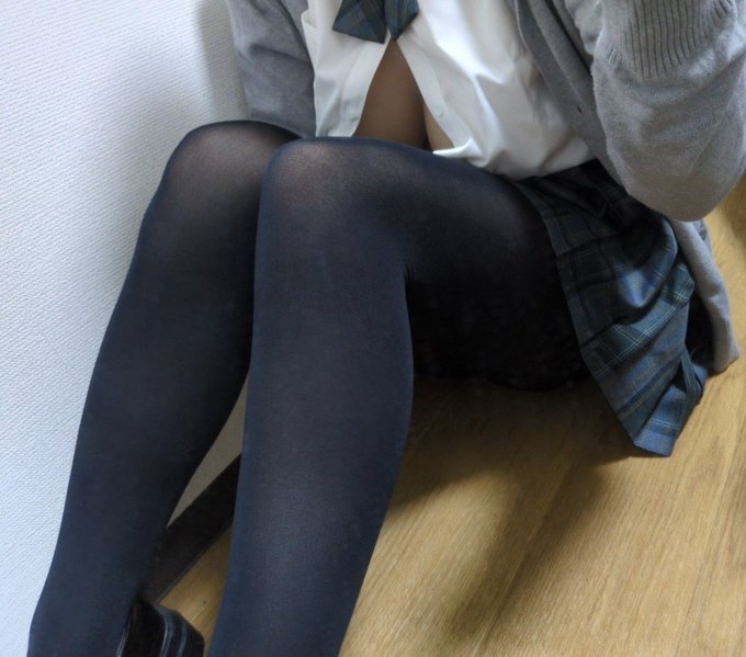 黒タイツJKコス