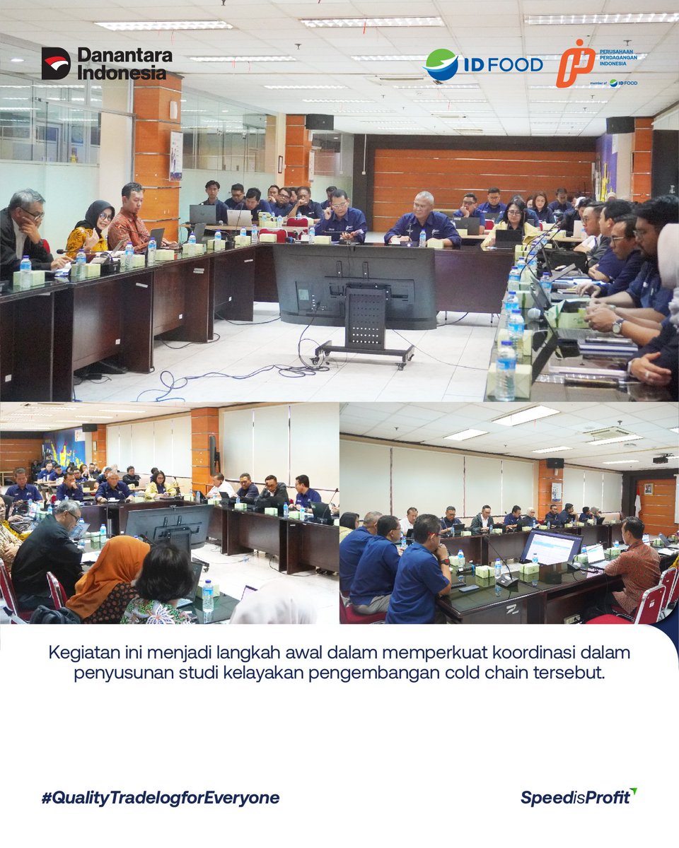 Mendukung Program Hilirisasi Komoditas Pertanian Kementerian Pertanian, PT PPI menggelar Kick Off Meeting Penyusunan Studi Kelayakan Rencana Pengembangan Cold Chain yang diikuti oleh seluruh Direksi PT PPI, Direksi PT Bli, dan anggota Tim Kelompok Kerja pada Kamis, (29/1/2026)