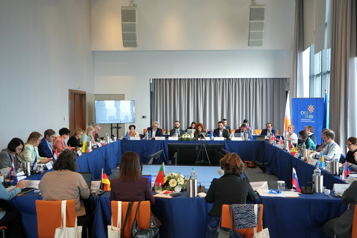 eapeyitou's tweet photo. Thanking all EU #climate Ambassadors and colleagues for a full &amp; immersive two day meeting in #Larnaca, in the framework the Cyprus Presidency. The EU's leadership &amp; commitment in tackling the triple planetary crisis of climate change, pollution &amp; biodiversity loss is unwavering. https://t.co/UBhc2iSVXT