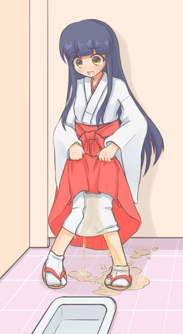 今年は個室まで我慢できた巫女さん 