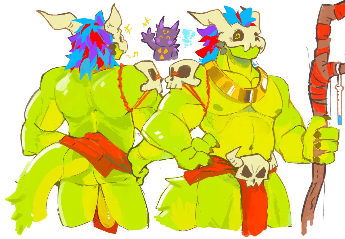 how does witch doctor wear his loincloth?  
idk either