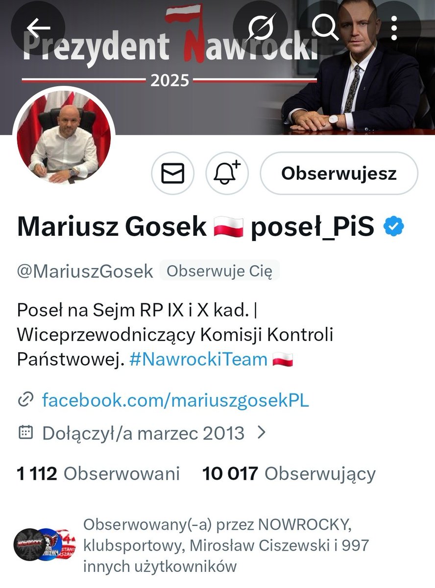 🔴 Prawuski kochane pilną robotę mamy i pomagamy budować konto Pana Pana Posła 
<a href="/MariuszGosek/">Mariusz Gosek 🇵🇱 poseł_PiS</a>. Pracowity człowiek inie boi się mówić prawdy. Takich nam trzeba w obecnych czasach. 👊✌️👇
Szybciutko przytulamy i podajemy dalej #RT ‼️ ⬇️ ‼️
Ręce na pokład moi mili ludzie kochani a