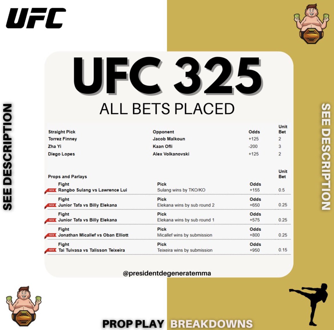 President Degenerate MMA tweet media