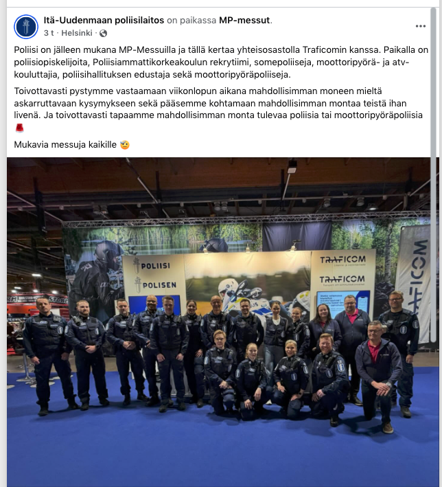 KorhonenMla's tweet photo. Onhan siellÀ sitten vartiointikin kunnossa #MPmessut ,kun #persut poliitikkoja on paikalla. https://t.co/tVV05yiMum