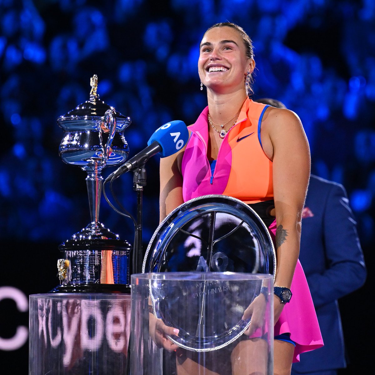 Our champion always 💙

Congratulations on your amazing run to a fourth consecutive AO final, Aryna 👏