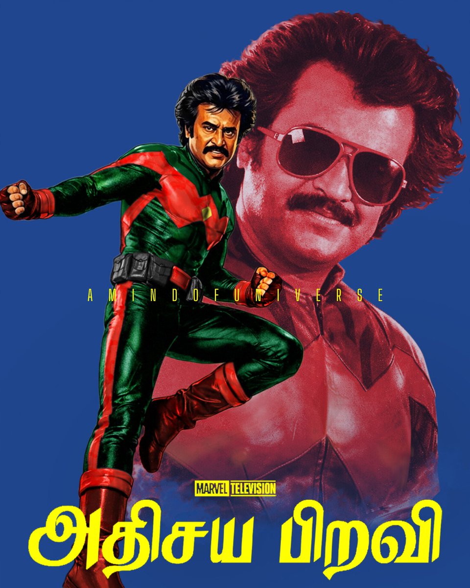 AMINDOFUNIVERSE's tweet photo. #SuperstarRajinikanth as Wonder Man.
@Marvel #AvengersDoomsday https://t.co/g9hYLQCFaX