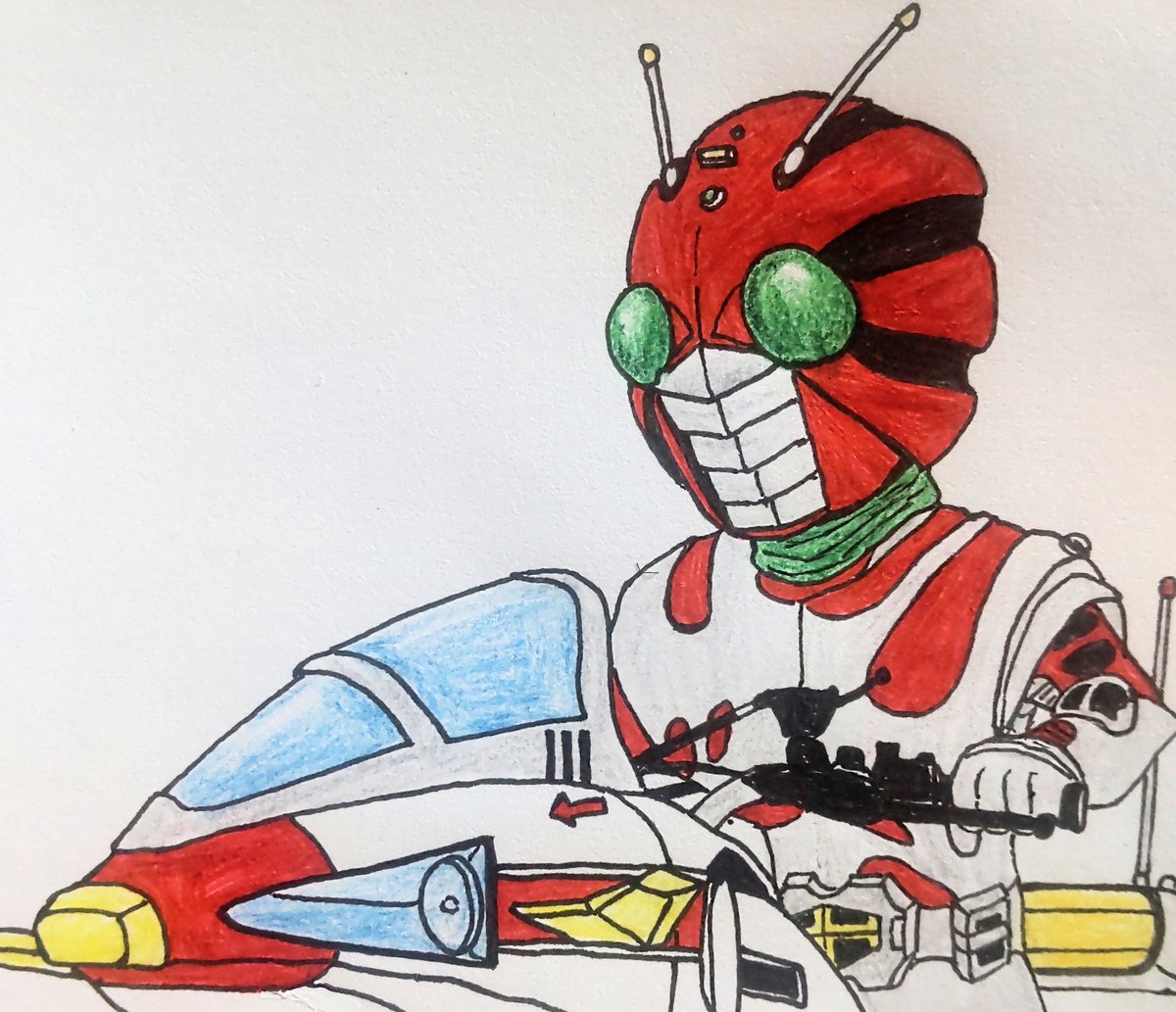 鋏を握り拳に換装し、オートバイでZXを追い詰めようとするジゴクロイド