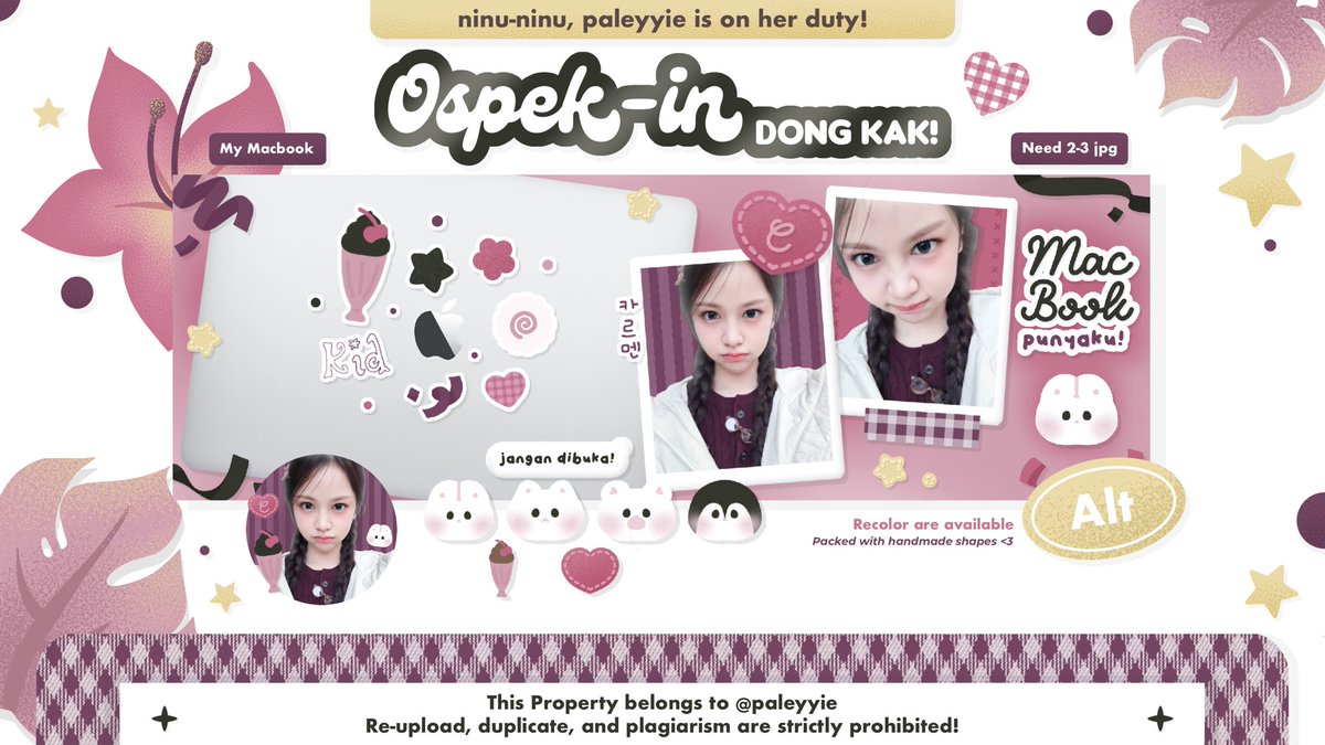 paleyyie's tweet image. help rt please, thanks! 

ciap ospeknya kak! 👩🏻‍🎨♥️ hemnlo teman! kenalin anak-anak baru aku temanya "MY-MY" sebagai TEMPLATE LAYOUT! knock my dm's jika tida aman ;] &amp;amp; leyotnya ufs ya! template nya bisa dijemput besok ciang 13.00 WIB (ALT for more) ⭐️

#zonauang #zonaba #zonajajan