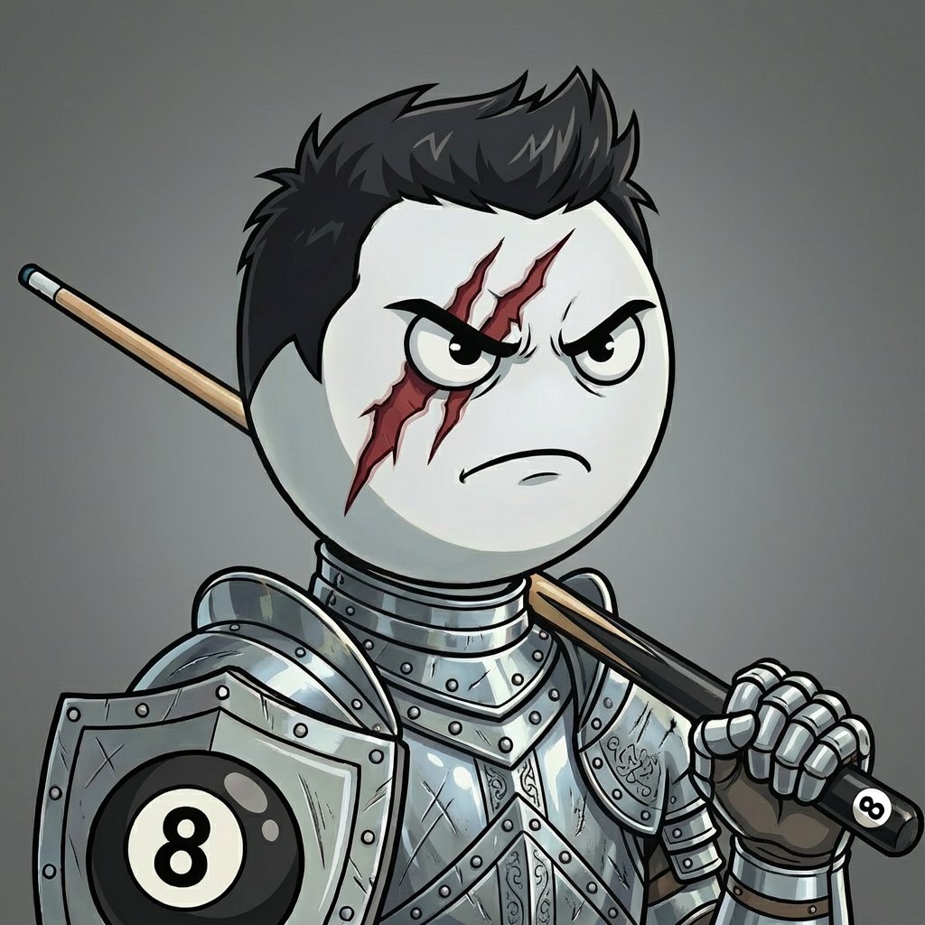 Pocket_SOL's tweet photo. A king rises… and his knight stands ready. 

Introducing the 8-Ball Head Knight .

✨ FREE MINT  : 10 GTD  l 24H

Task :  Follow @Pocket_SOL Like &amp; RT , Reply “KING” https://t.co/TWYclI4ZuO