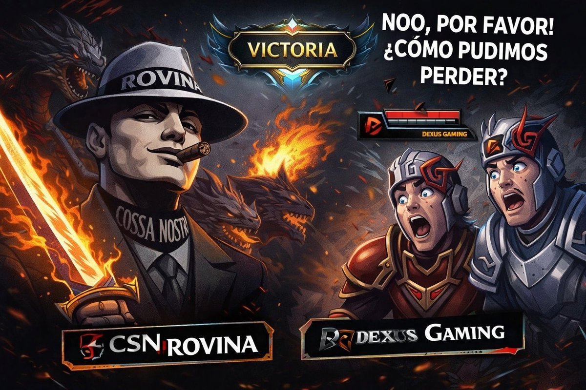 Esta noche no hay promesas.
Solo hechos. Brais se encuentra BIEN.
⏰ 21:30
🎮 La Liga Nosstra
⚔️ CSN Rovina vs Dexus Gaming

Hoy se demuestra. 🤌🔥

#CSNRovina #LaLigaNosstra