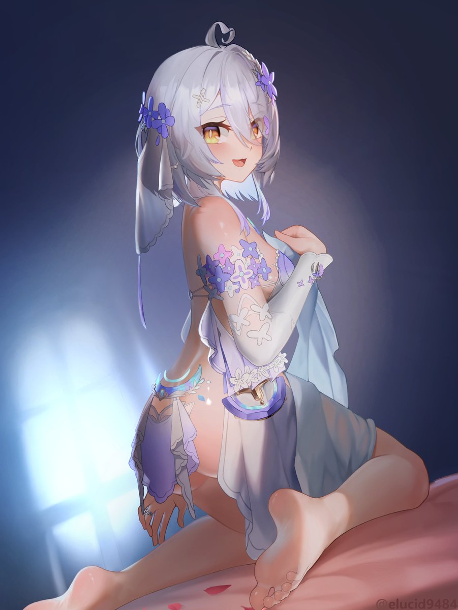 elucid9484's tweet image. #Snowbreak  #スノブレ  #尘白禁区 
新婚当晚❤️
Wedding night ❤️
新婚初夜❤️