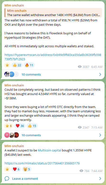 Explains the overall outperformance of $HYPE the last week or so. I still think that HyperLiquid is incredibly strong given the fees from all of the metals trading but let's see how it does this coming week.
