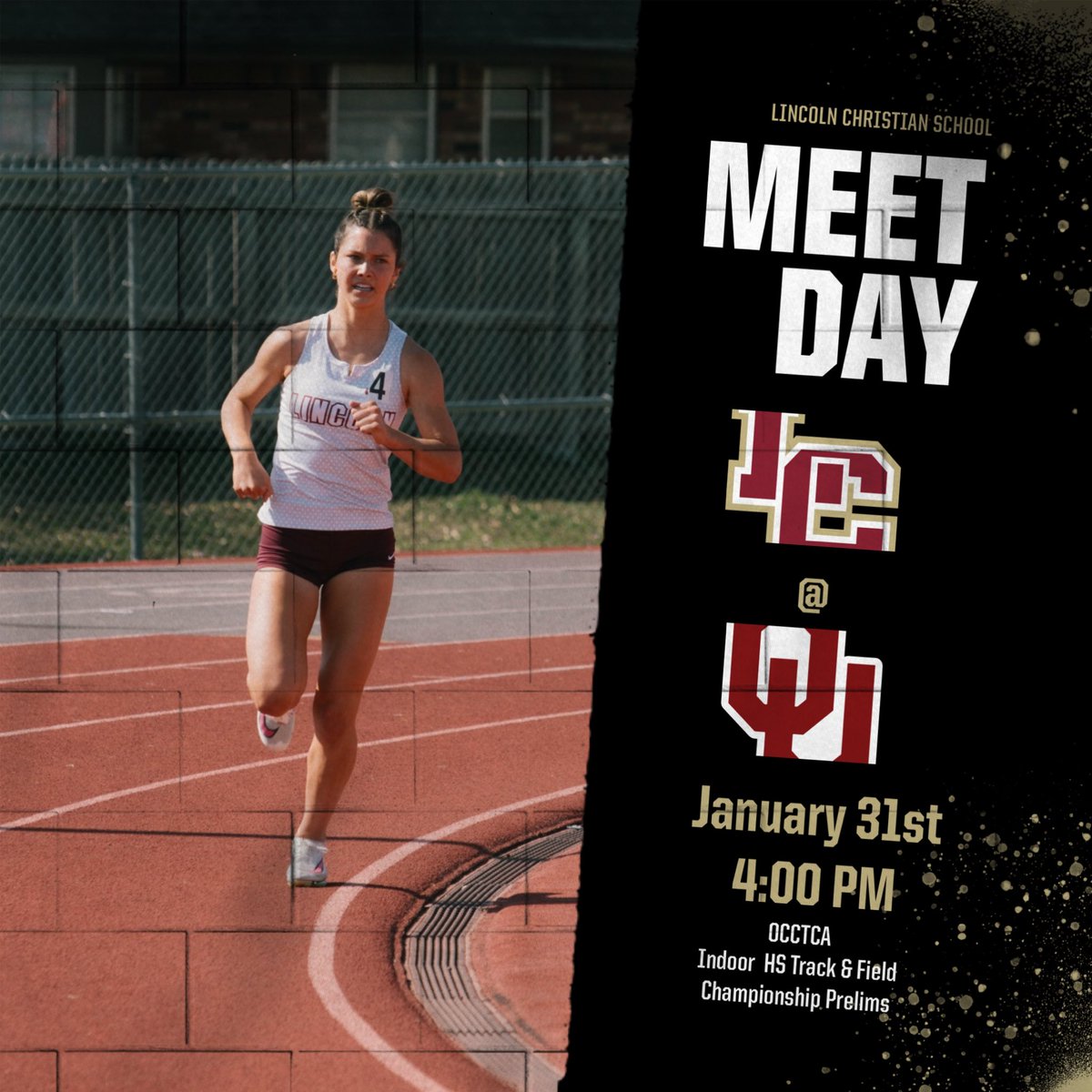 𝐎𝐂𝐂𝐓𝐂𝐀 𝐈𝐧𝐝𝐨𝐨𝐫 𝐇𝐒 𝐓𝐫𝐚𝐜𝐤 &amp; 𝐅𝐢𝐞𝐥𝐝 𝐂𝐡𝐚𝐦𝐩𝐢𝐨𝐧𝐬𝐡𝐢𝐩 𝐏𝐫𝐞𝐥𝐢𝐦𝐬
📆 Saturday, January 31st
📍 University of Oklahoma
🏃‍♂️ 4:00 PM
📶 Live results live.timinginc.com/meets/59890