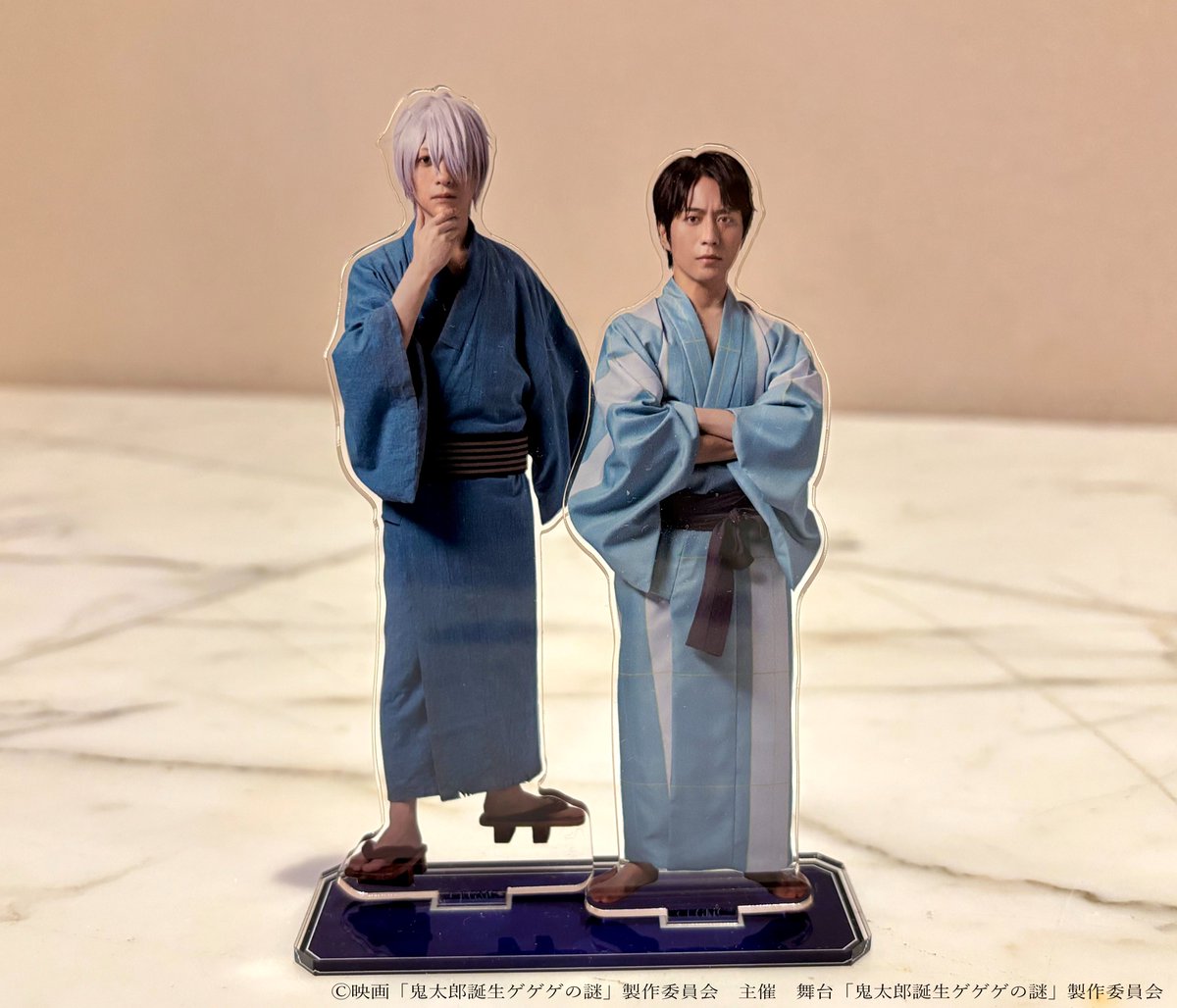 【#舞台ゲ謎 グッズ紹介📷】

「ツインアクリルスタンド」のご紹介🎉

鬼太郎の父(鈴木拡樹)と水木(村井良大)の2人が
セットになったツインアクリルスタンド✨

会場/#東映ONLINESTORE でお取り扱い🛍

🔽ECご注文はこちら
toei-onlinestore.com/shop/r/r102823/