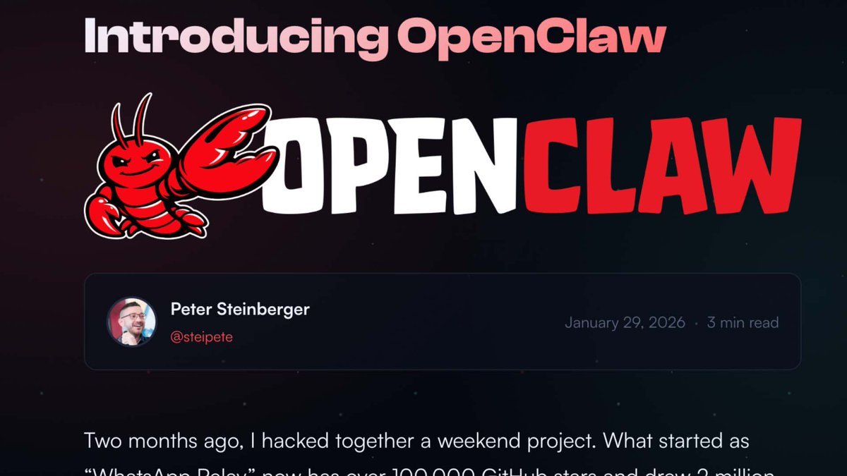 MOLTBOT NASIL 10 SANİYEDE ÇALINDI 

Sonuna kadar okuyun, inanılmaz bir hikaye bu.

GitHub'ın en hızlı büyüyen projesi. Birkaç haftada 100 bin yıldız. Ama asıl hikaye bundan çok daha ilginç.

Geliştiricisi Peter Steinberger adında bir Avusturyalı. Kasım 2025'te bir proje