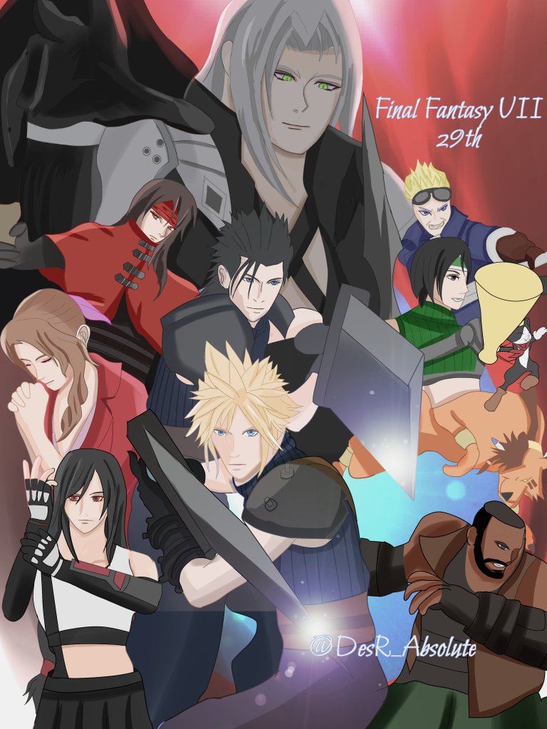 FF7 29周年 おめでとうございます🎉✨✨
#FF7_29thAnniversary
 #ファイナルファンタジーVIIの日