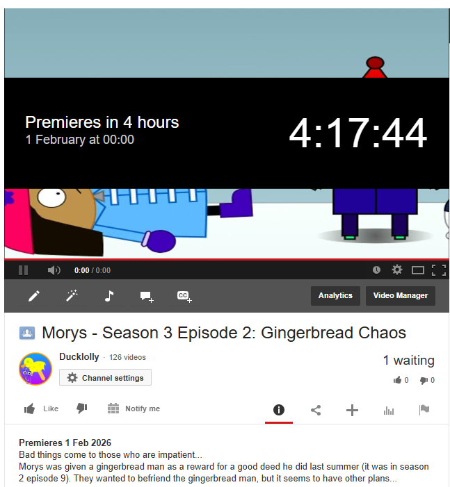 Ducklolly_'s tweet photo. Morys season 3 episode 2 releasing on YouTube this midnight (Singapore Standard Time)
#morys #moryssweep #promotwt 
https://t.co/uMCiDtAAKq https://t.co/1nWgco4yfE