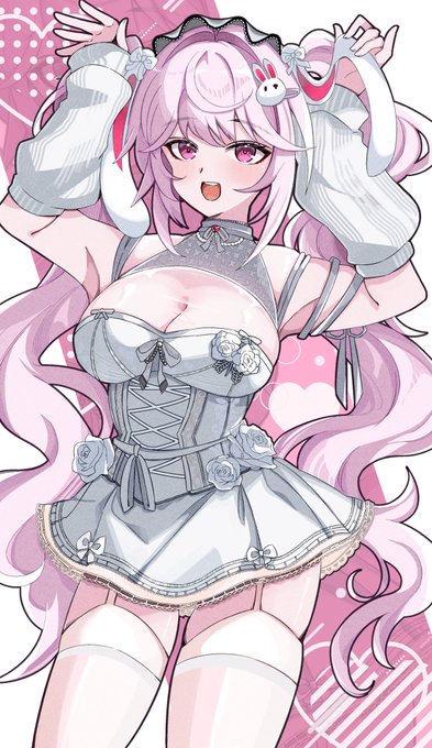 ピンク色にまみれている #今月描いた絵を晒そう