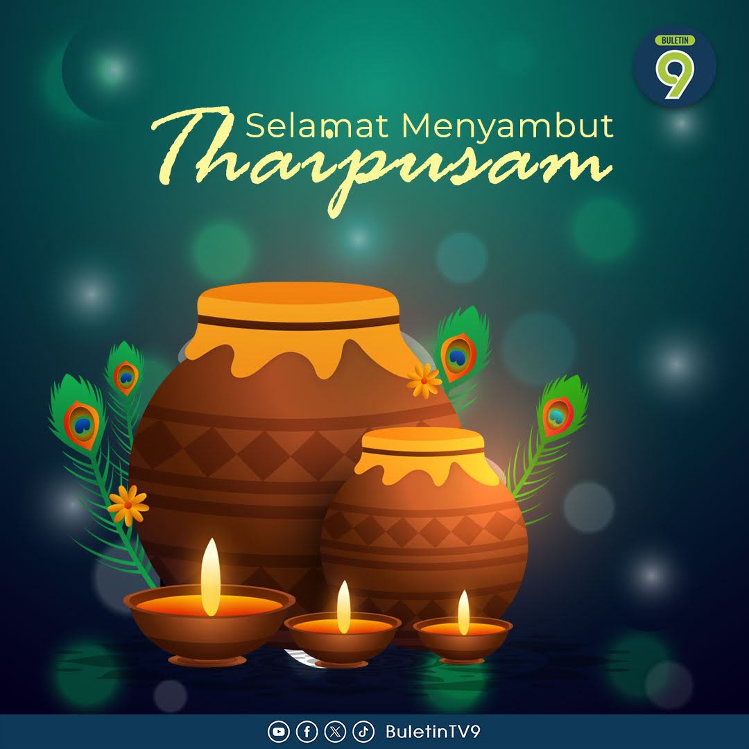 Selamat menyambut Hari Thaipusam kepada semua penganut Hindu

#BuletinTV9 #Thaipusam