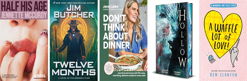 hooksettlibrary's tweet photo. This week the Hooksett Public Library has 116 new books.  New items include My Husband's Wife, Half His Age, Twelve Months, DonÆt Think About Dinner, A Box Full of Darkness, Hollow, A Narwhal and Jelly 10, Dear Debbie, and The Elsewhere Express. https://t.co/cJ2r8TMqKv https://t.co/IwX9LuYs5F