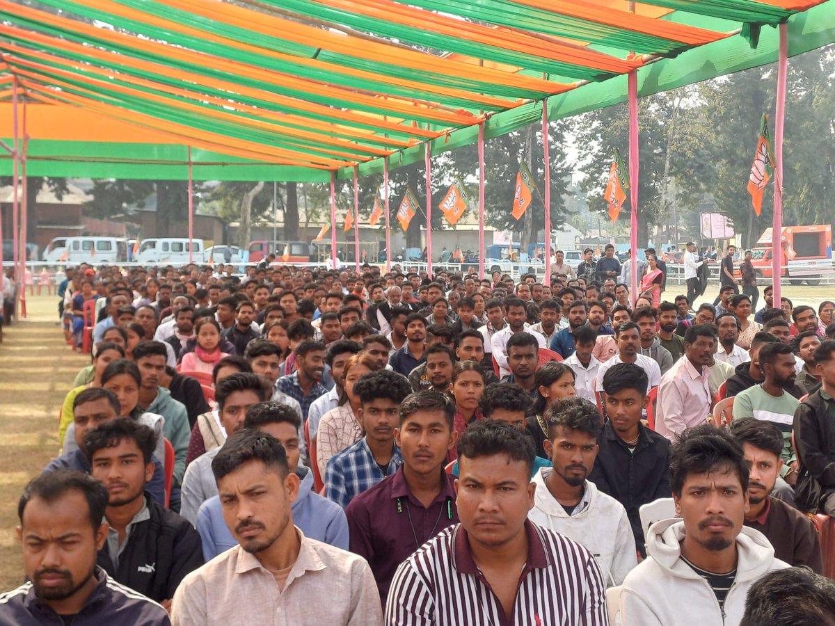 mriganka_dr's tweet image. 📍#Abhayapuri Gandhi Maidan had come alive with more than #2000 #genz participants in #YuvaSanmilan ,organized by #BJYM @BJP4Bongaigaon  ... 
#YouthPower #election2026 

@DilipSaikia4Bjp @PandaJay @HarishD_BJP @RavindraRaju19 @rakeshdas @BJP4Assam