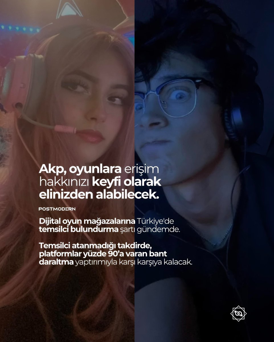 #OYUNUMADOKUNMA • Dijital oyun mağazalarına Türkiye’de temsilci bulundurma zorunluluğu gündemde.

• Aile ve Sosyal Hizmetler Bakanlığı tarafından hazırlanan yönetmelik taslağına göre; günlük erişimi belirli miktarın üzerindeki Steam, Epic Games, PlayStation Store ve Xbox Store