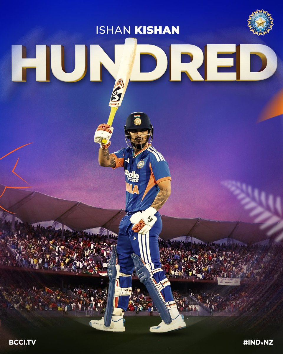 Maiden T20I HUNDRED! 💯

Ishan Kishan gets there with a MAXIMUM 🥳

He also completes 1000 T20I runs 🔥

Updates ▶️ bit.ly/INDvNZ-5thT20I…

#TeamIndia | #INDvNZ | <a href="/IDFCFIRSTBank/">IDFC FIRST Bank</a>