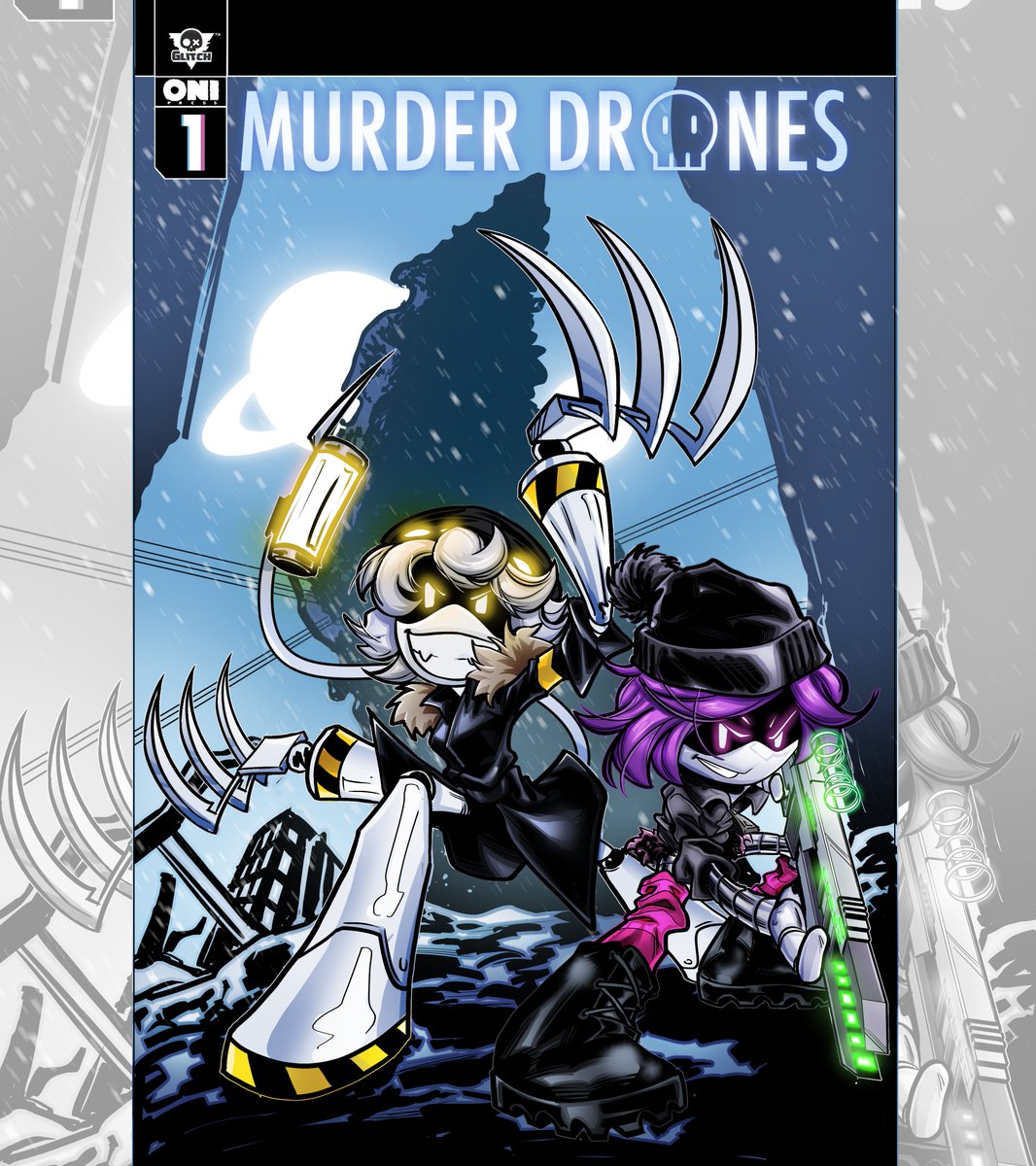 BerhendsLenon's tweet photo. Hello my friends, I imagined a Murder Drones comic book cover with my own style and colors.
Fanart.

#MurderDrones
#GLITCHProductions
#Fanart
#ComicArt
#Illustration
#ComicCover
#ComicArtist
#DigitalArt
#ArteDigital
#Ilustração

@glitch_prod  @OniPress https://t.co/CMs5tEEQs8