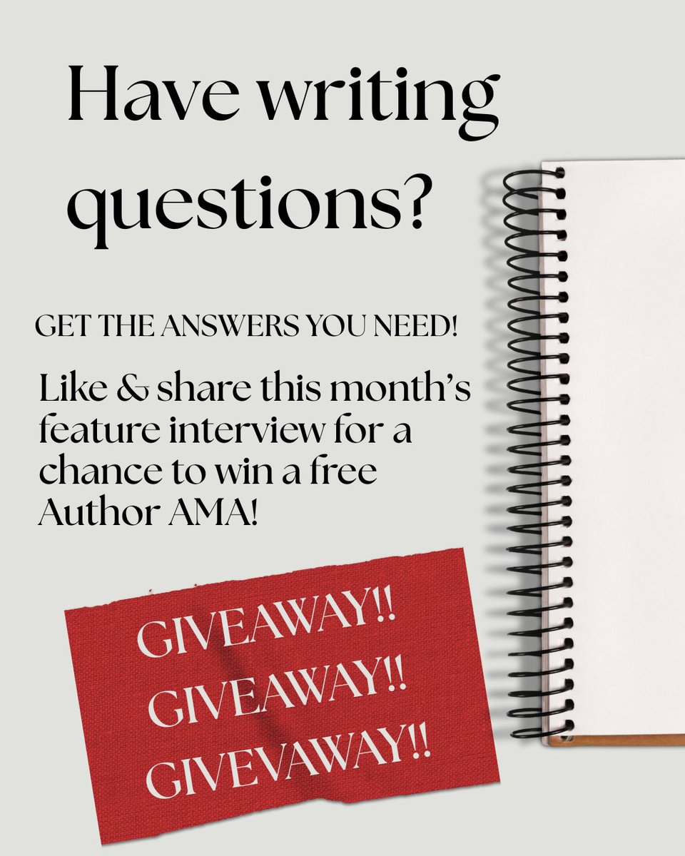 chellysbooks's tweet photo. Have writing questions? Get the answers you need in a free author ask-me-anything! Like and share the linked article below to enter the giveaway:

https://t.co/qnaKC4pmbQ https://t.co/EdK3TLKnfY