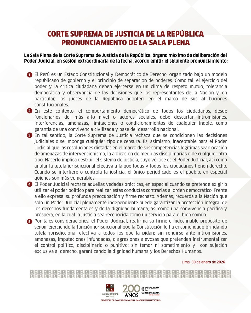 Poder Judicial Perú tweet media