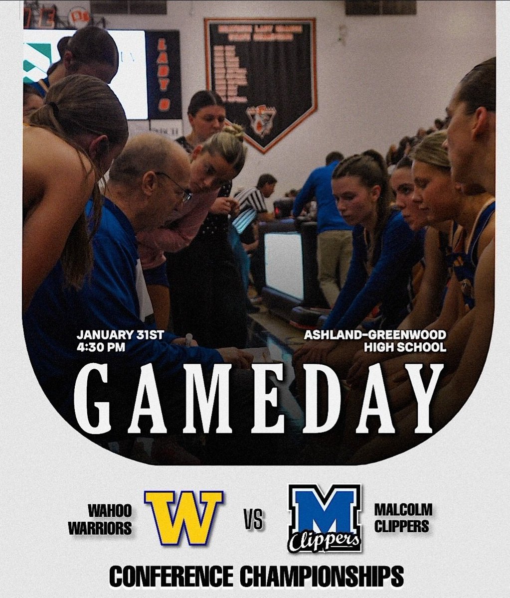 WahooGirlsBBall's tweet photo. Great Day of basketball in the Trailblazer Conference Championships! Your Warriors take on 17-1 @MalcolmGBB and @WahooBoysHoops play  @GoBluejays1 in the boys championship right after. 
🕟 Girls 4:30 Boys 6:15
🏫 A-G High School 
📺 https://t.co/PXJYTauqhB
#GreatDayToBeAWarrior https://t.co/nglnyCWjC3