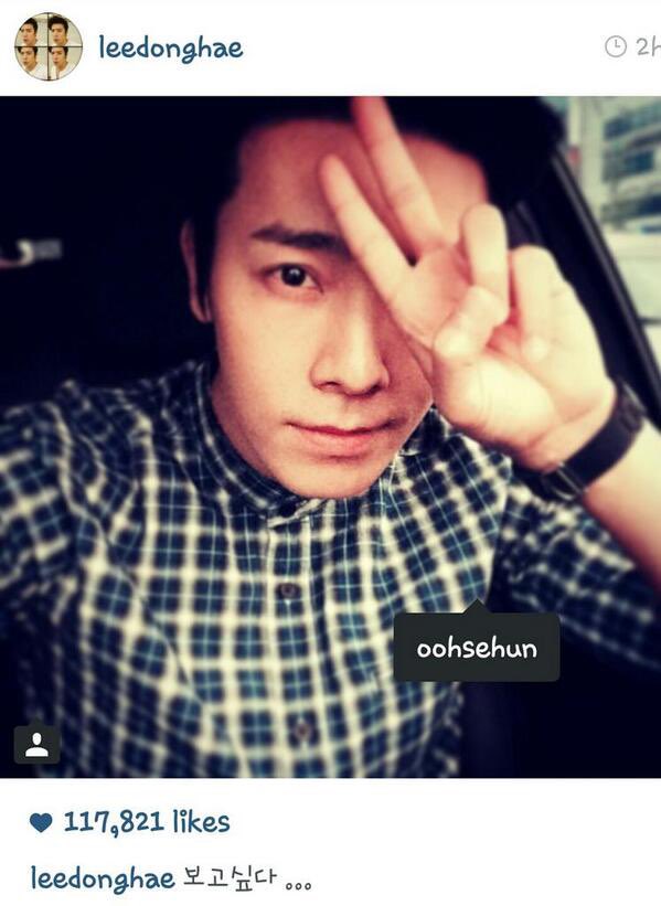 itsybitsyHae's tweet image. Remember when Donghae and Sehun used to interact a lot with each other on IG? 😭 I miss their interactions so much 😭😭😭