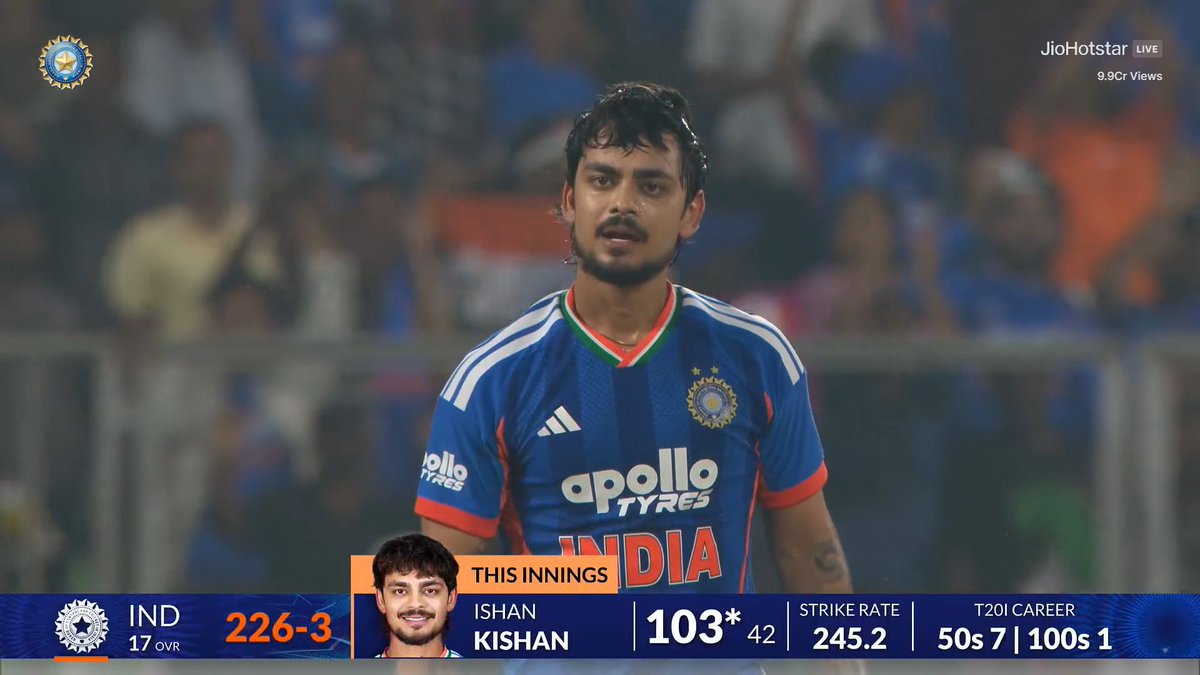 CricCrazyJohns's tweet photo. ISHAN KISHAN WAS 91*(40) &amp; THEN SMASHED 6 &amp; 6 🥶 TO COMPLETE HUNDRED...!!!! https://t.co/TGQejfuvwS