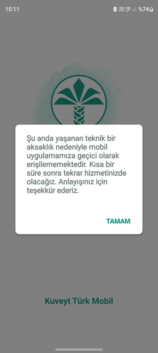 SORF_HOCASI's tweet photo. @KTDestek merhaba mobil uygulamaya girilmiyor problem nezaman çözülür https://t.co/nLQwdoZDRG