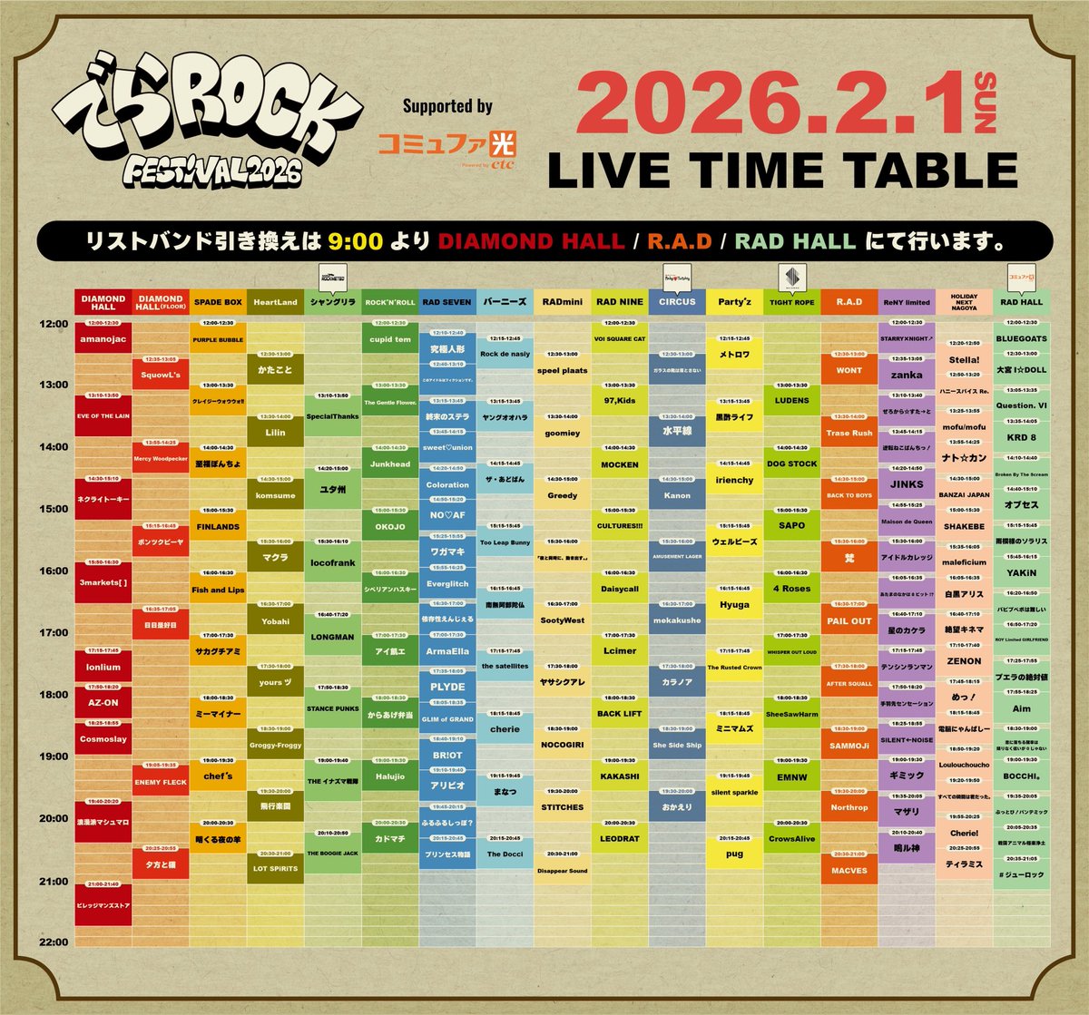 【明日はこちら！】

2026.02.01(日)
名古屋ライブハウス多数

"でらROCK FESTIVAL 2026-名古屋編-"
DAY2

STITCHESは19:30〜 RAD miniにて!!!!
初登場致します！！

宜しくお願いします！

チケットご予約は本日23:59まで！
まだの方はお急ぎ願いまする^_^🔻
t.pia.jp/pia/ticketInfo…