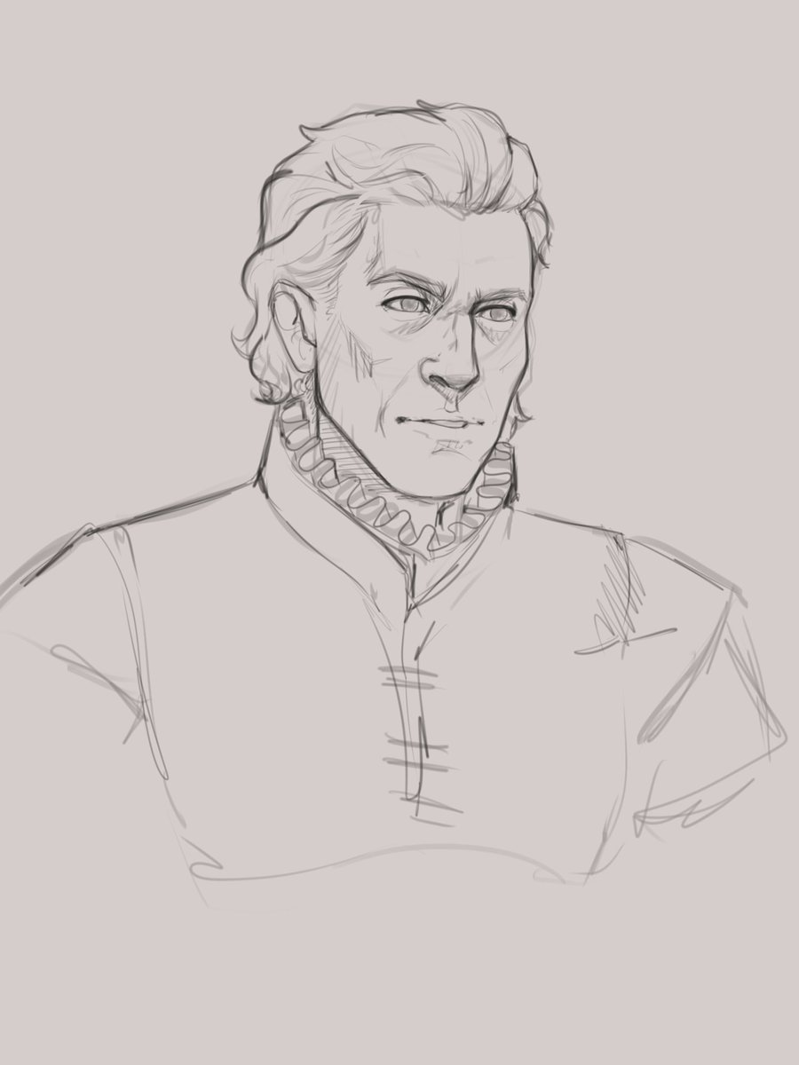 Nothing's working out yet. So it's just a sketch. 
#baldursgate3 #bg3 #балдурсгейт3 #fanart #art #фанарт #арт #Raphael #raphaelbg3 #sketch #wip