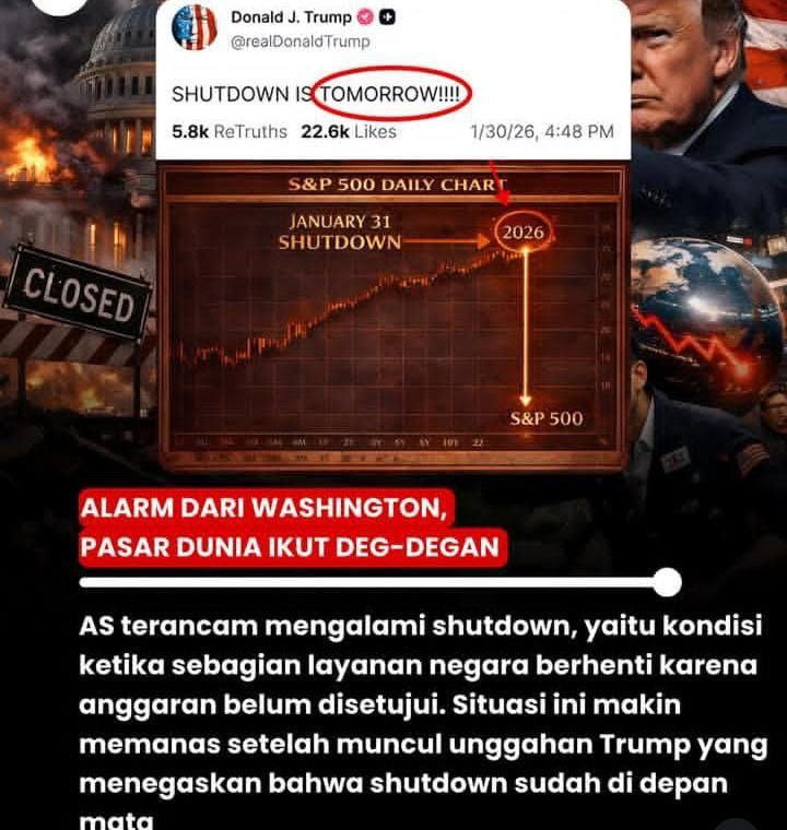 Trump harusnya belajar pada RI. Oposisi, pendukung dan penjilat, semua dikasih jabatan. Ga ada satupun partai yg akan nolak RAPBN. Brani nolak, buzzer bertindak.