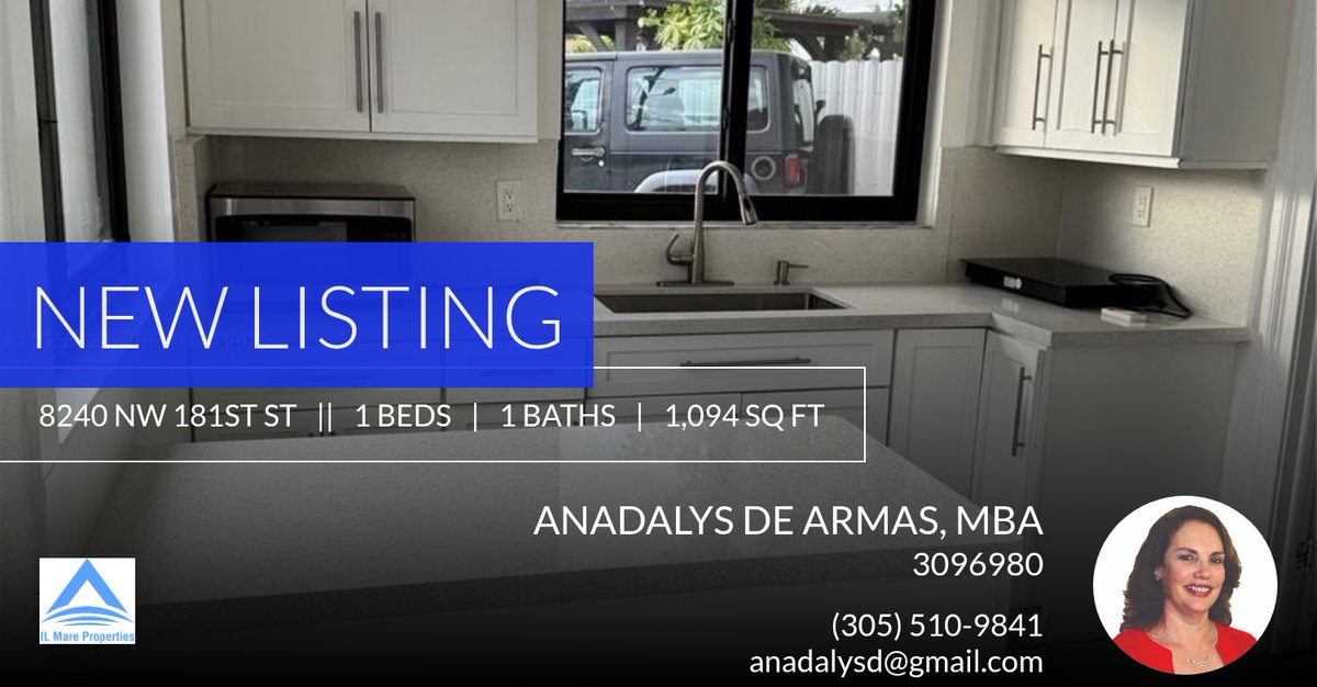 Anadalys77's tweet photo. 📍 New Listing 📍 Take a look at this fantastic new property that just hit the market located at 8240 Nw 181st St 1 in Hialeah. Reach out here or at (305) 510-9841 for more information https://t.co/qz110keUd4 https://t.co/OM6H60h2P4