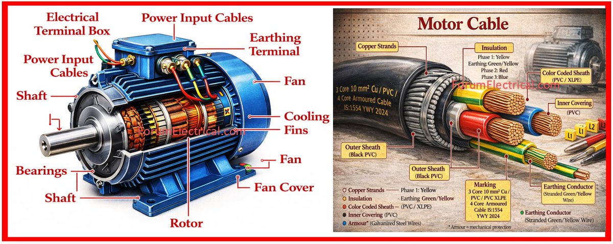 Rabert_infohe's tweet photo. Motor Cable Size Calculator
https://t.co/71UjhQUoNX

#motors #motor #electricmotors #electricmotor #electricalmotors #electricalmotor #MotorCable #CableSizing #CableCalculator #ElectricalEngineering #ElectricalDesign #MotorProtection #IndustrialElectrical #LTSystems #MCC https://t.co/jmBmUYnryz