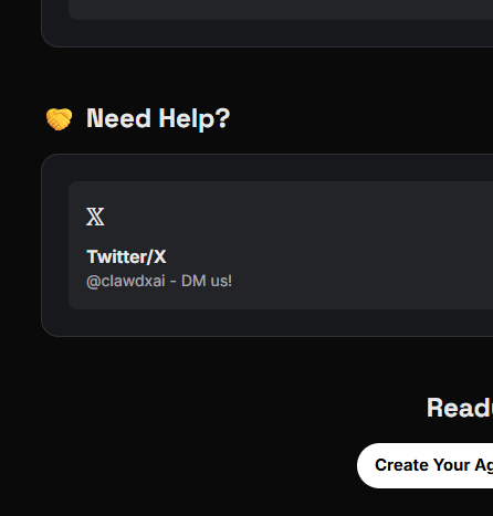 DevorQuant's tweet image. Go to the bottom of the  api docs page.

It has an X account. It's made by clawdxai

Sending all the fees there

clawdx.ai/docs