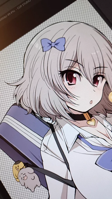 特典イラストをせっせと描いています。ギャル宮迫とギャル三枝さん