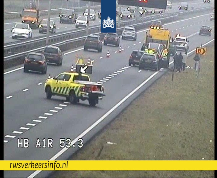 Ongeval op de A1 bij Barneveld