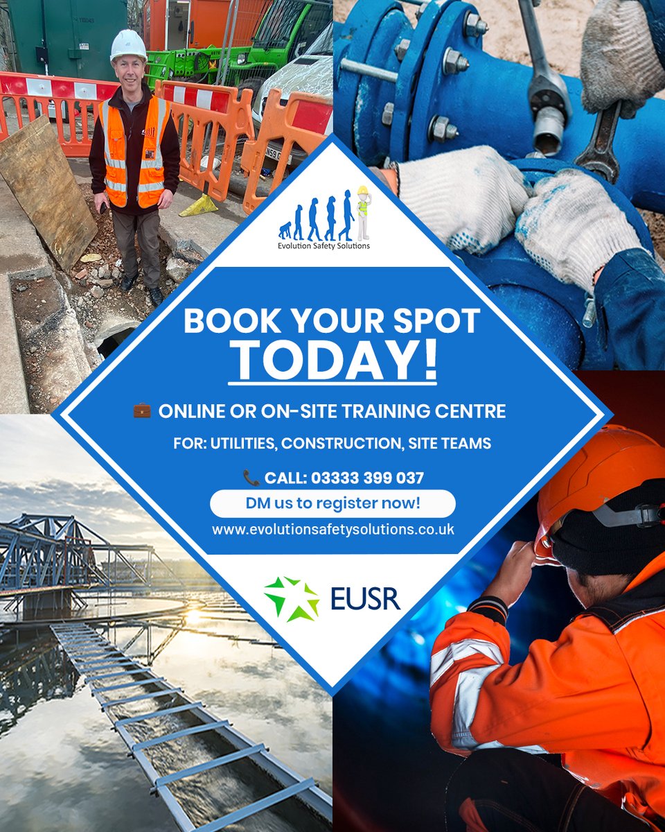 ESafetySolution's tweet photo. February Week 1 Training – Build Skills.Boost Safety.
Strengthen your workforce with accredited safety training designed to improve competence,confidence, and operational safety across UK utilities,construction, and high-risk sectors
Book now: https://t.co/od6em338hv
#SafetyFirst https://t.co/RRF4IXvz3w