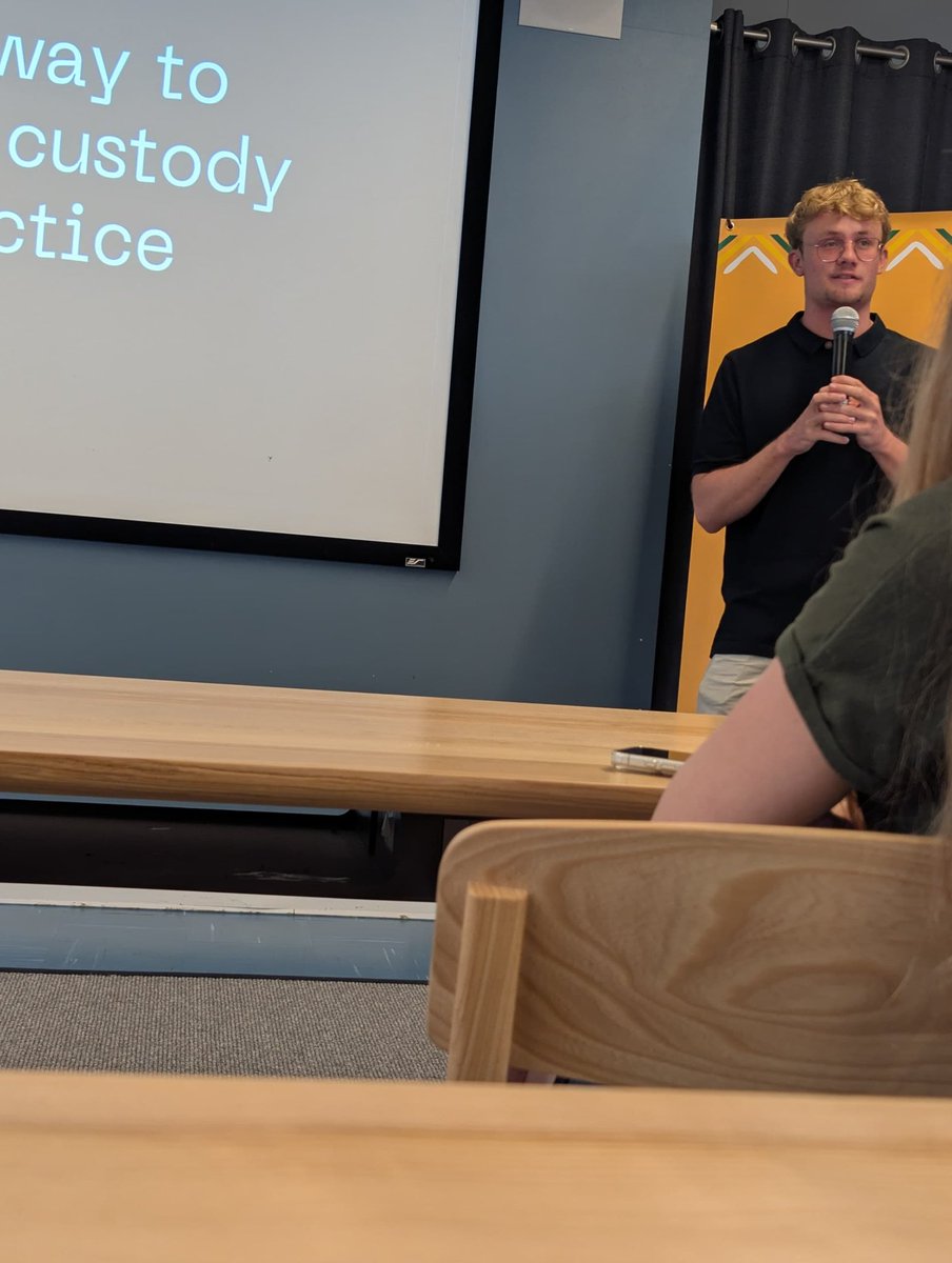 Day 2 <a href="/abcptza/">Adopting Bitcoin Cape Town</a> at the <a href="/btrustteam/">Btrust</a> Builders Workshop.
<a href="/ColeTU/">Cole 🇿🇦</a> self-custody beginners session was a solid reminder:

Not your keys, not your Bitcoin.

Covered wallet basics, seed phrases, and when hardware wallets make sense.
#abct26