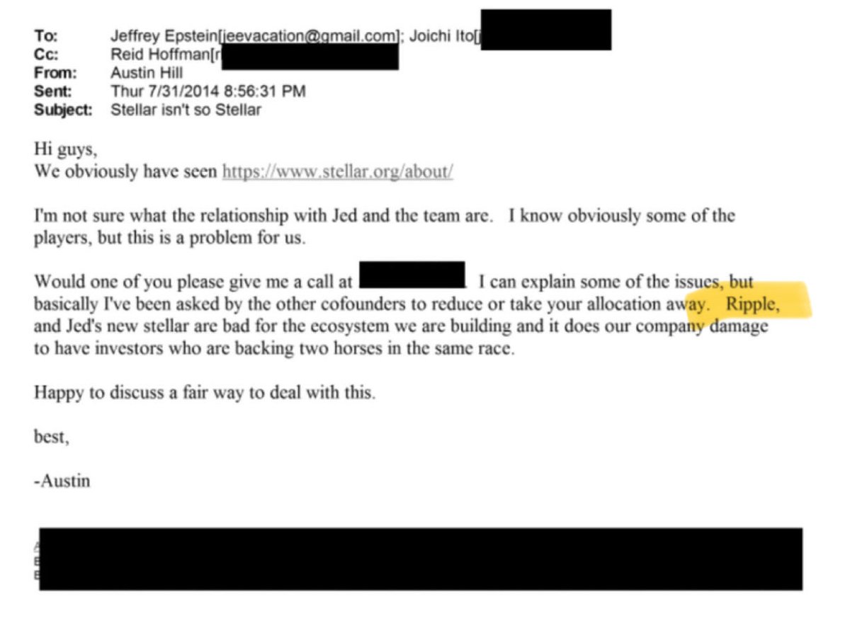 Colexrptism's tweet photo. Epstein latest drops show @ripple and @StellarOrg make Epstein and camp NERVOUS and claim it’s bad for their ecosystem. 

Meanwhile, they’re using BTC to pay for torture and other disgusting crimes against humanity. 

@saylor (Michael Saylor) is mentioned giving money to get access to parties and made fun of for no personality “Sort of like a zombie on a drug.”

BTC IS A TROJAN HORSE. RIPPLE AND STELLAR ARE THE WHITE HATS. Choose wisely and follow the money!