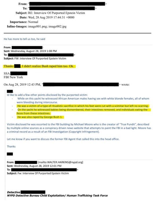 De ultieme complottheorie, dat de elite babybloed drinkt, rituele kindermoorden doet en jongens verkracht, is gewoon waar.

Pizza gate is gewoon waar.

Adenochrome is gewoon waar.

Het zijn satanisten.

Dit Epstein document is de top van de ijsberg. We zeggen het al 20 jaar. Ik