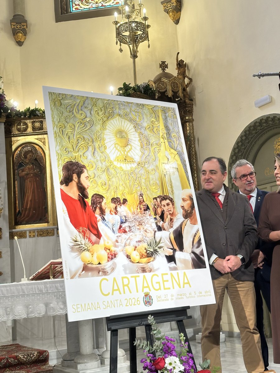 Telecartagena_'s tweet photo. 🔴 La obra ‘Cenáculo Californio’ de Julián Contreras elegida como cartel oficial de la Semana Santa de Cartagena 2026 https://t.co/FnfEQ2wJfo