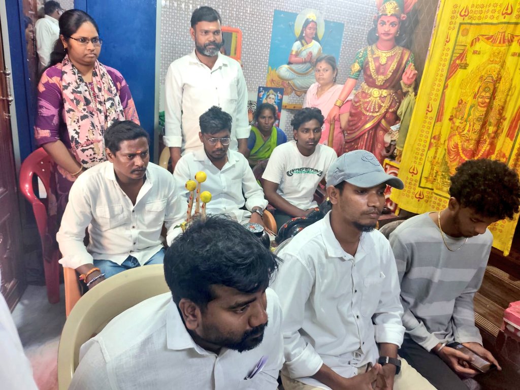 MenonArvindBJP's tweet photo. Attended the Sakthi Kendra No. 57, Booth Nos. 164, 165 & 174, Royapuram West Mandal, Royapuram Assembly, North Chennai East District meeting. Along with me Mandal President Thiru V. Prakash avl, Sakthi Kendra President Thiru Jai Prakash avl, District President Thiru N. L. Nagraj avl, District General Secretary Thiru R. V. Niranjan Kumar avl, District Vice President Smt Shankari avl, Mandal President Thiru Chandru avl and State Vice President Thiru Rajesh avl were present.