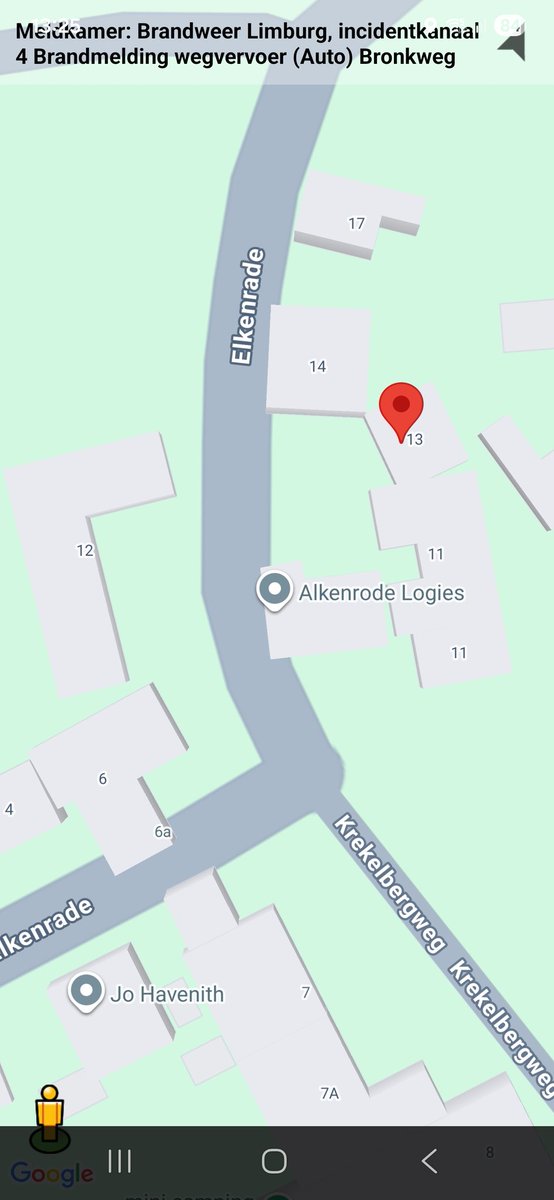 Brandmelding wegvervoer met inzet hulpdiensten