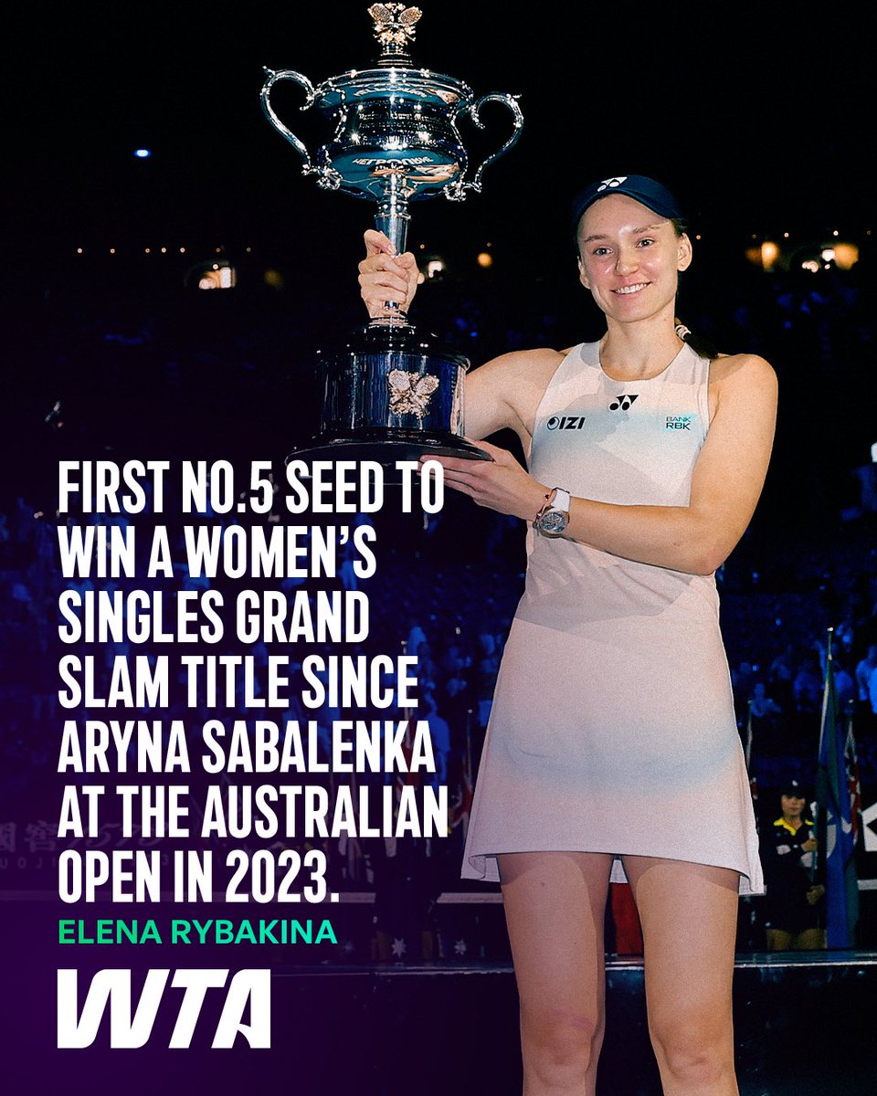 WTA's tweet photo. Magic number 5🖐️

#AO26 https://t.co/5L5Tx2fzG4